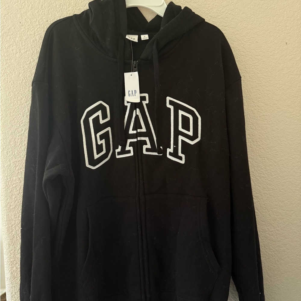GAP Classic Black Zip-Up Hoodie